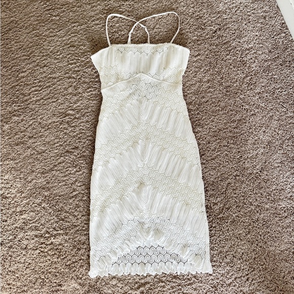 Free People Lace Mini Dress White Open Back - Picture 1 of 12